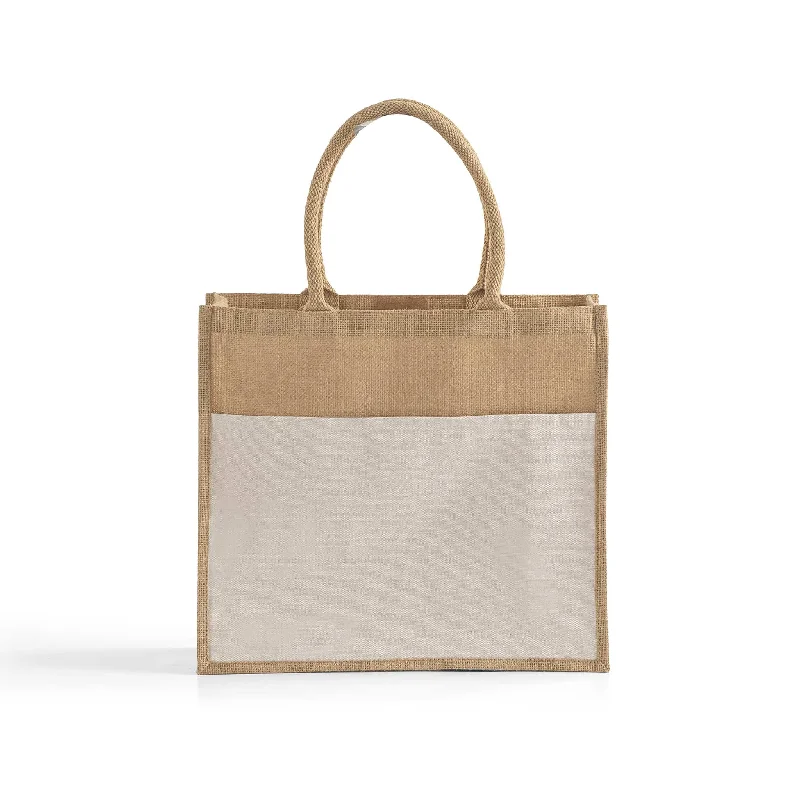 Bag For Luxury Lovers 6 ct Large Easy-Print Jute Bag - By Bundle Upgrade Your Look With Our Bag Sale