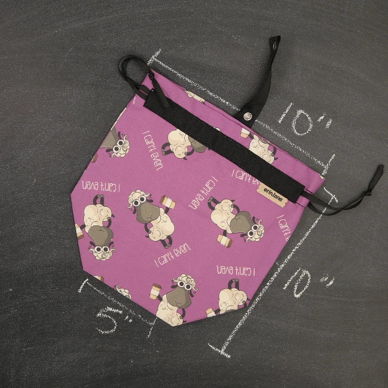 Elegant Bags For Formal Events And Luxury Occasions Sock Project Bag in Demi "I Can't Even" Stylish Totes, Special Discounts
