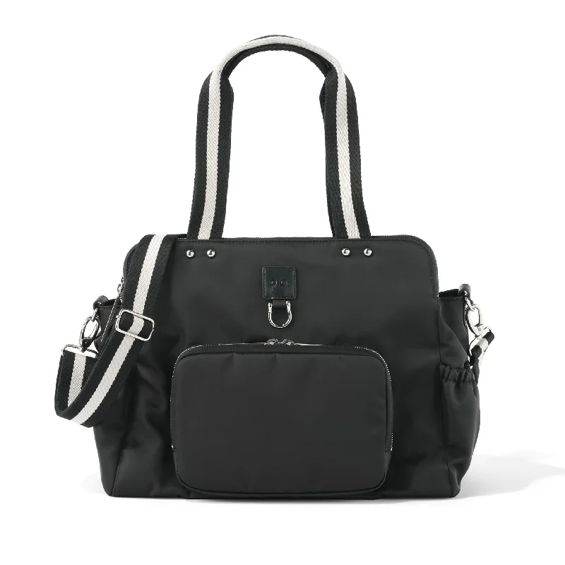 Black Friday Deals On Stylish Handbags Triple Tote Nappy Bag - Black Nylon Big Savings On Totes, Crossbody Bags, And More