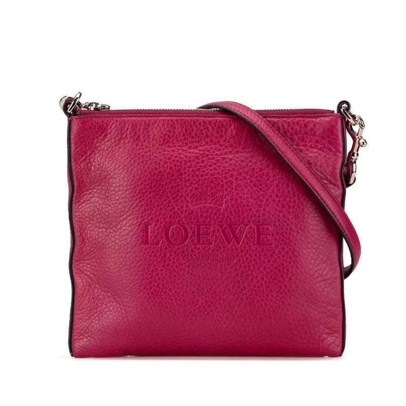 Spacious Bags With Holiday Promotions Loewe Heritage Leather Shoulder Bag Pink Statement Handbags At Unbeatable Discounts