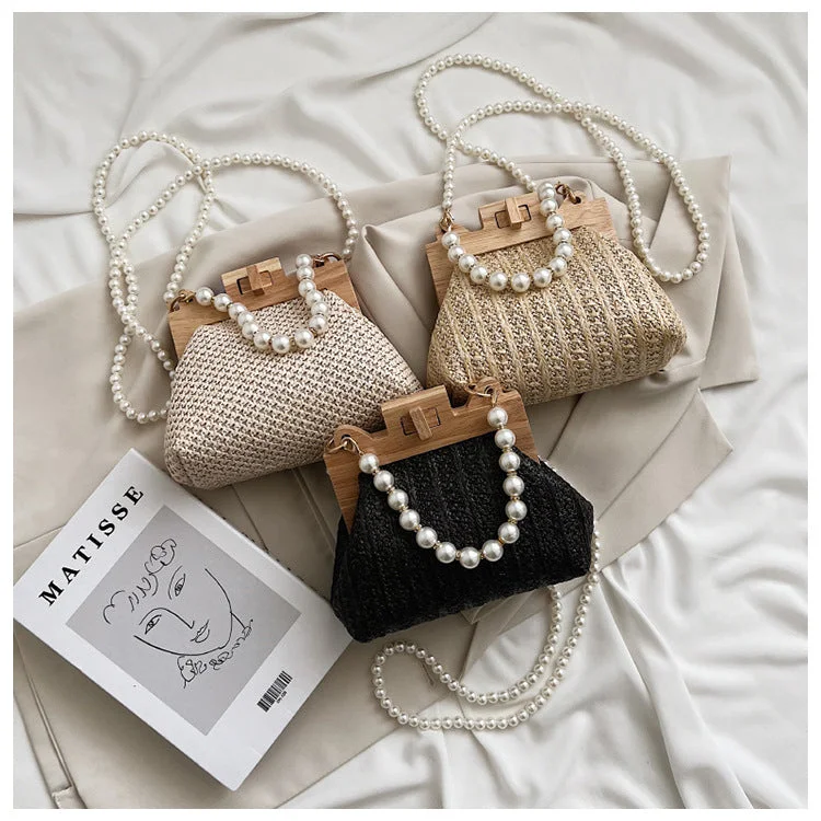 Black Friday And Cyber Monday Bag Deals Coastal Chic: Pearl Accent Straw Shoulder Bag Grab Stylish Bags Before They're Gone