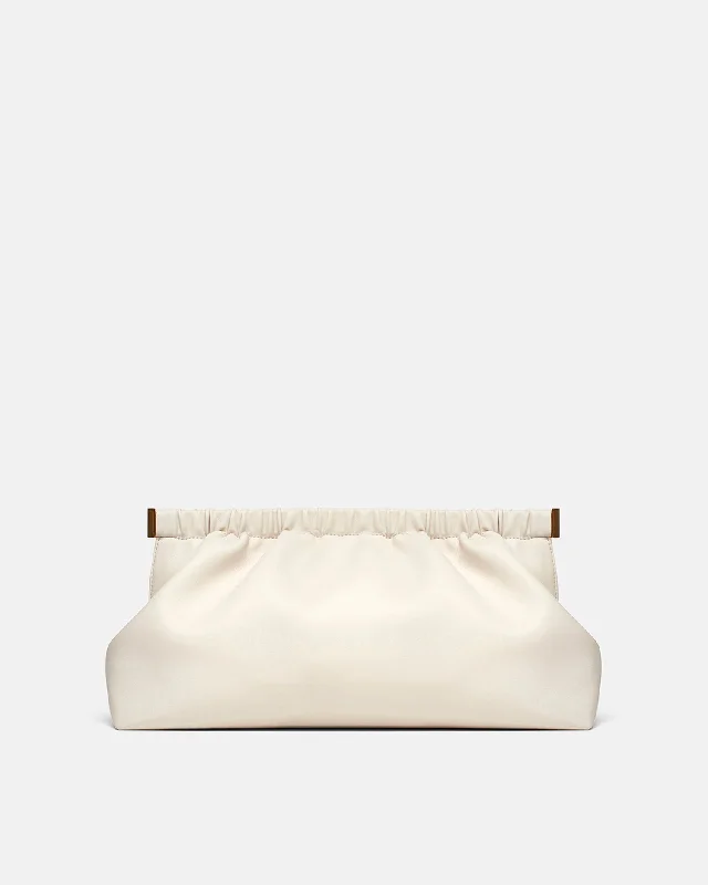 The Bar Clutch - Alt-Nappa Clutch - Off White