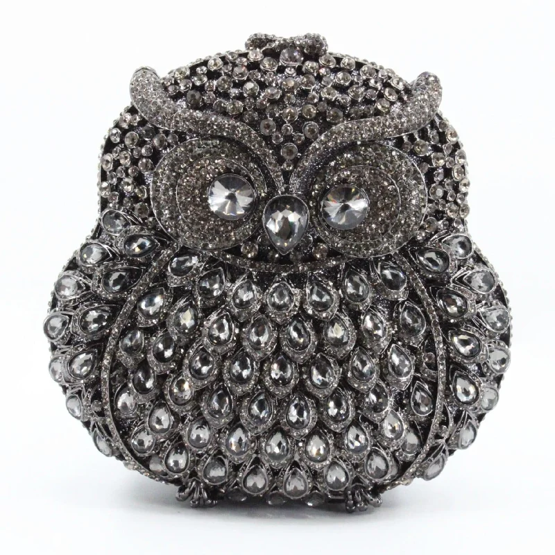 Black Owl Clutch