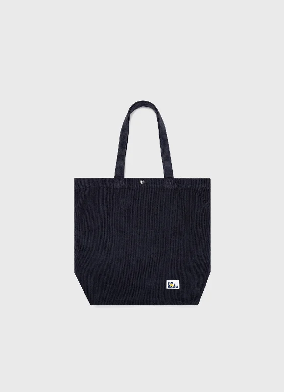 Corduroy Tote Bag in Navy