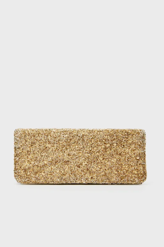 Gold Beaded Clutch