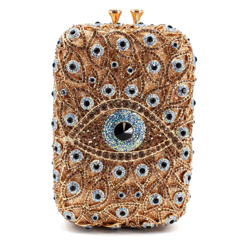 Gold Multi Eyes Clutch