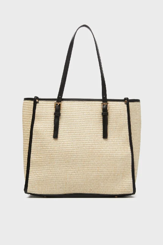 Natural Black Brixley Tote