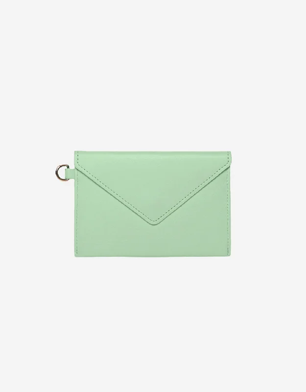 NECK ENVELOPE WALLET MIST GREEN Carry Elegance For Less