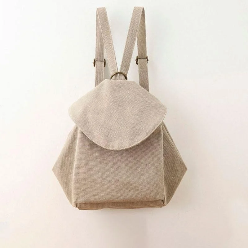 New Casual Women Zipper Shoulder Bag Canvas Backpack