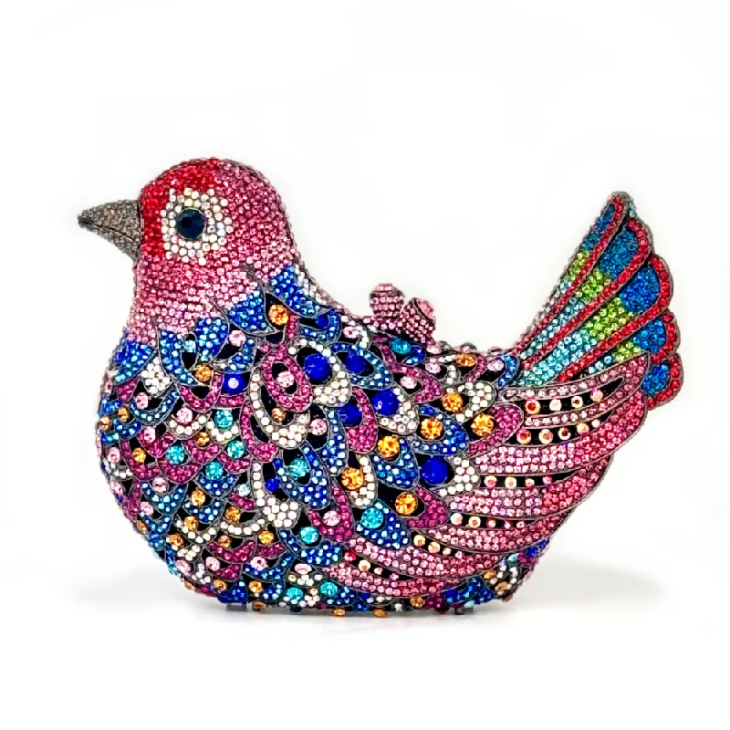 Pink Multi Bird Clutch