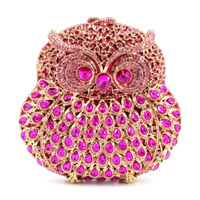 Pink Owl Clutch