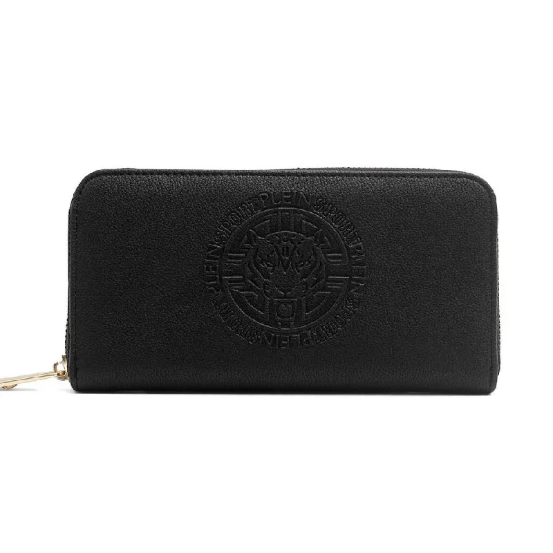 Plein Sport Black Polyester Women Wallet Your Perfect Bag At The Perfect Price