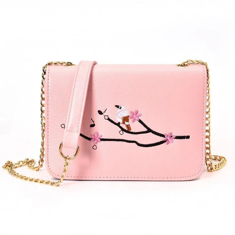 Three-color National Wind PU Leather Chain Shoulder Bag Messenger Bag