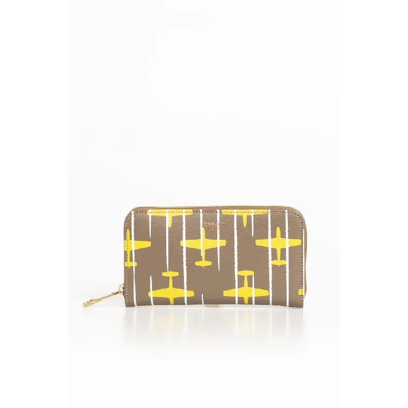 Trussardi Beige Leather Women Wallet Elegant Purses, Shop & Save