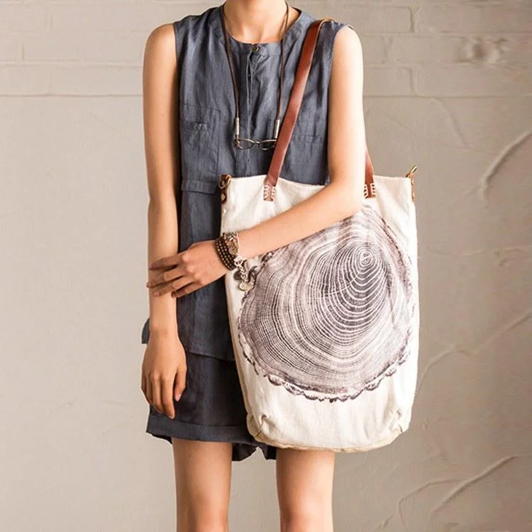 vintage linen women shoulder bag