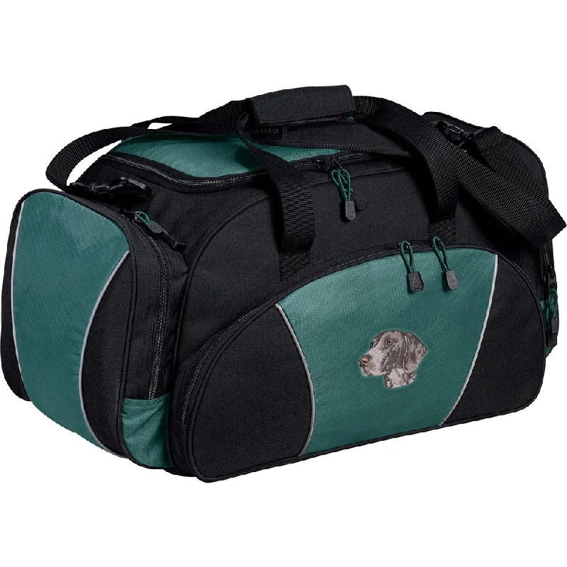 German Shorthaired Pointer Embroidered Duffel Bags