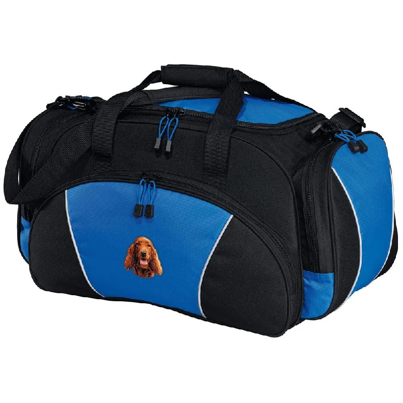 Irish Setter Embroidered Duffel Bags