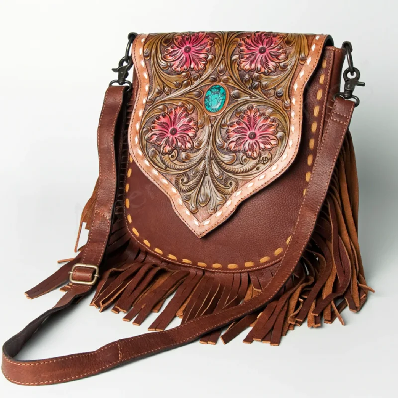 American Darling "Rosa" Floral Tooled Messenger Bag