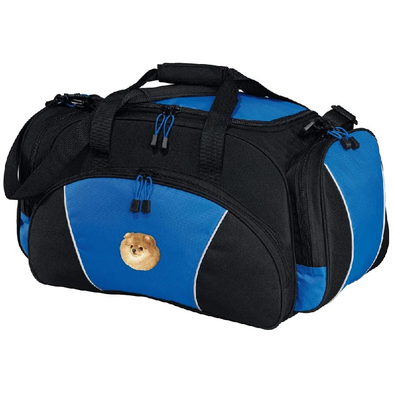 Pomeranian Embroidered Duffel Bags