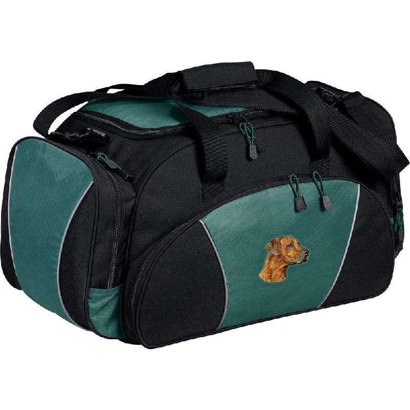 Rhodesian Ridgeback Embroidered Duffel Bags