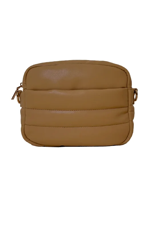 Sadie Quilted Vegan Leather Zip Top Messenger