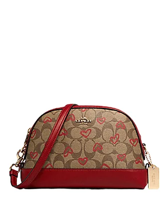 Coach Dome Crayon Hearts Love Signature Canvas Crossbody Affordable Luxury With Top-Quality Handbags
