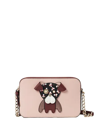 Style Redefined Kate Spade New York Floral Pup Double Zip Small Crossbody Fashion Bags With Huge Discounts